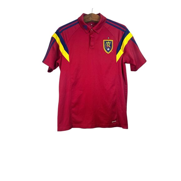 Adidas Mens MLS Soccer Real Salt Lake Polo Shirt Jersey Size L - Picture 1 of 10